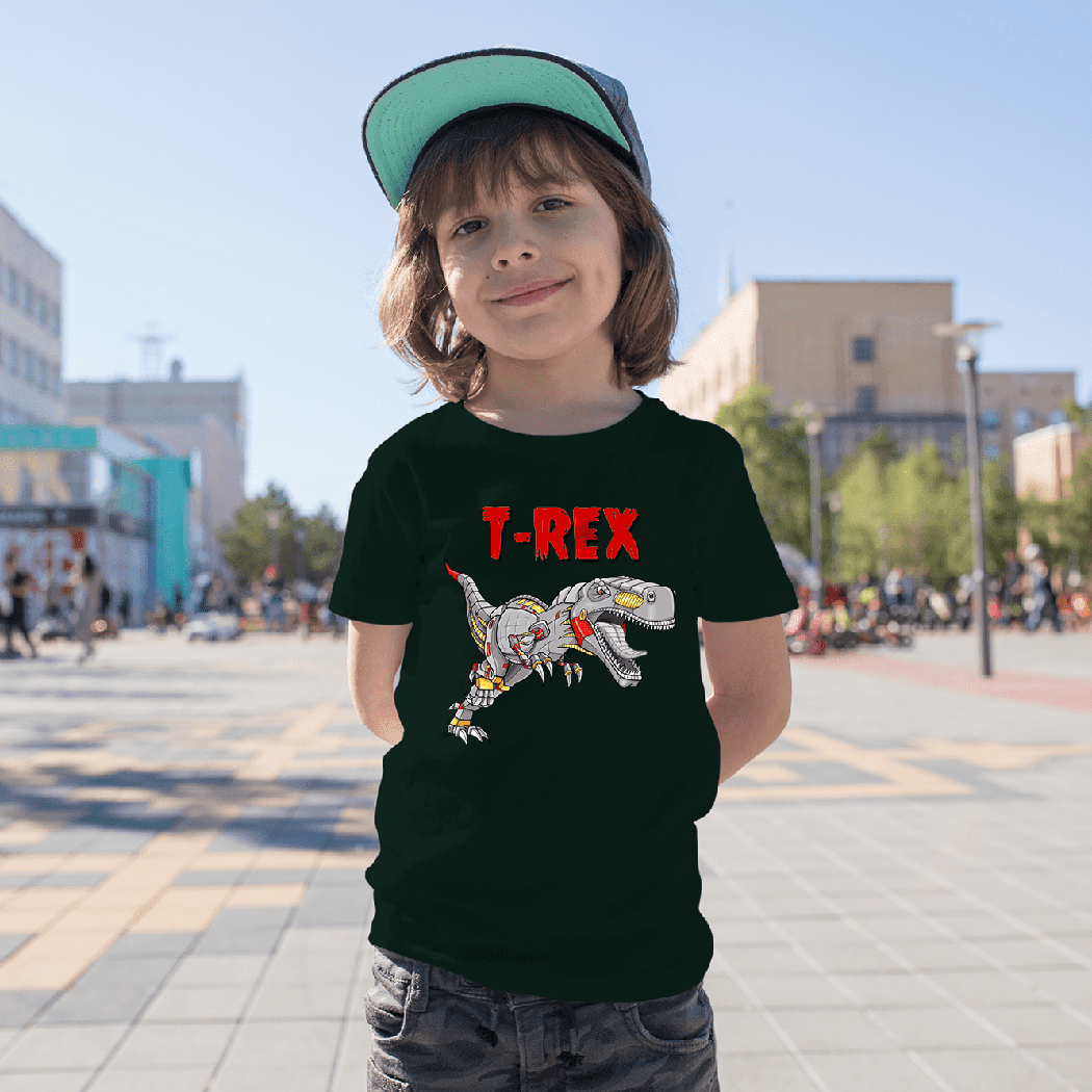 Kids Robot T-Rex T-Shirt | Jurassic Studio