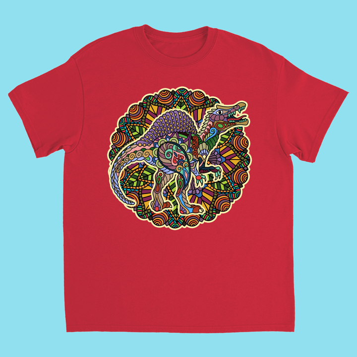 Kids Spinosaurus Mandala T-Shirt | Jurassic Studio