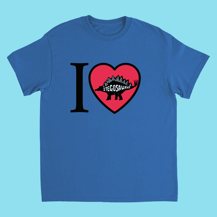Kids I Love Stegosaurus T-Shirt | Jurassic Studio