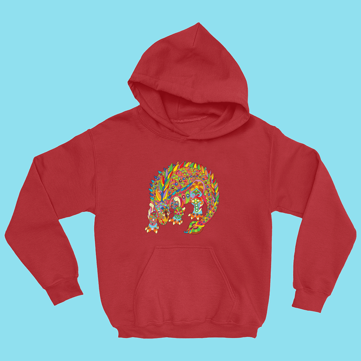 Kids Ankylosaurus Zentangle Hoodie | Jurassic Studio