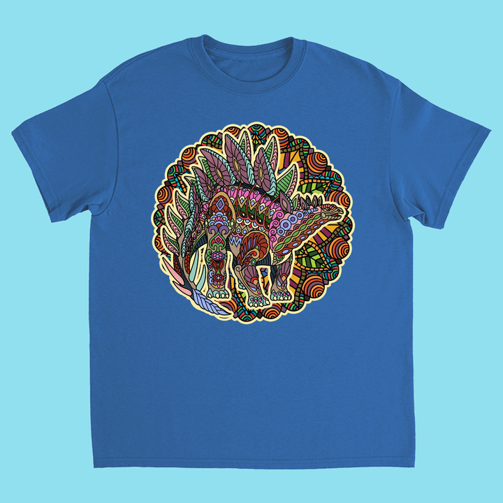 Kids Stegosaurus Mandala T-Shirt | Jurassic Studio