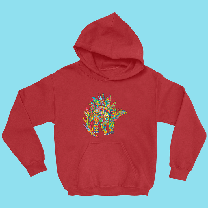 Kids Stegosaurus Zentangle Hoodie | Jurassic Studio
