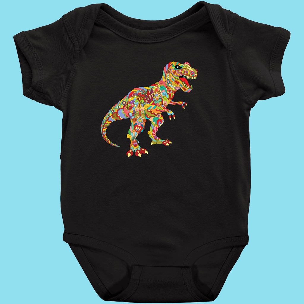 Toddler T-Rex Zentangle Onesie | Jurassic Studio