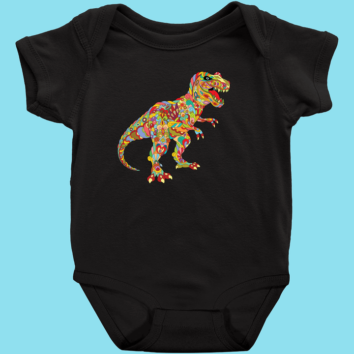 Toddler T-Rex Zentangle Onesie | Jurassic Studio