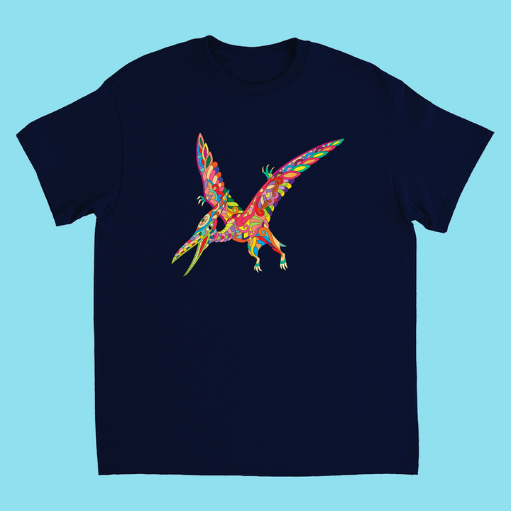 Kids Pterodactyl Zentangle T-Shirt | Jurassic Studio
