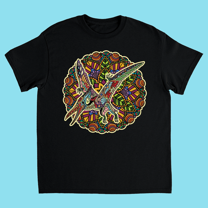 Kids Pterodactyl Mandala T-Shirt | Jurassic Studio