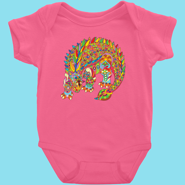 Toddler Ankylosaurus Zentangle Onesie | Jurassic Studio