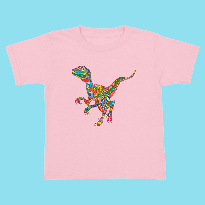 Toddler Velociraptor Zentangle T-Shirt | Jurassic Studio