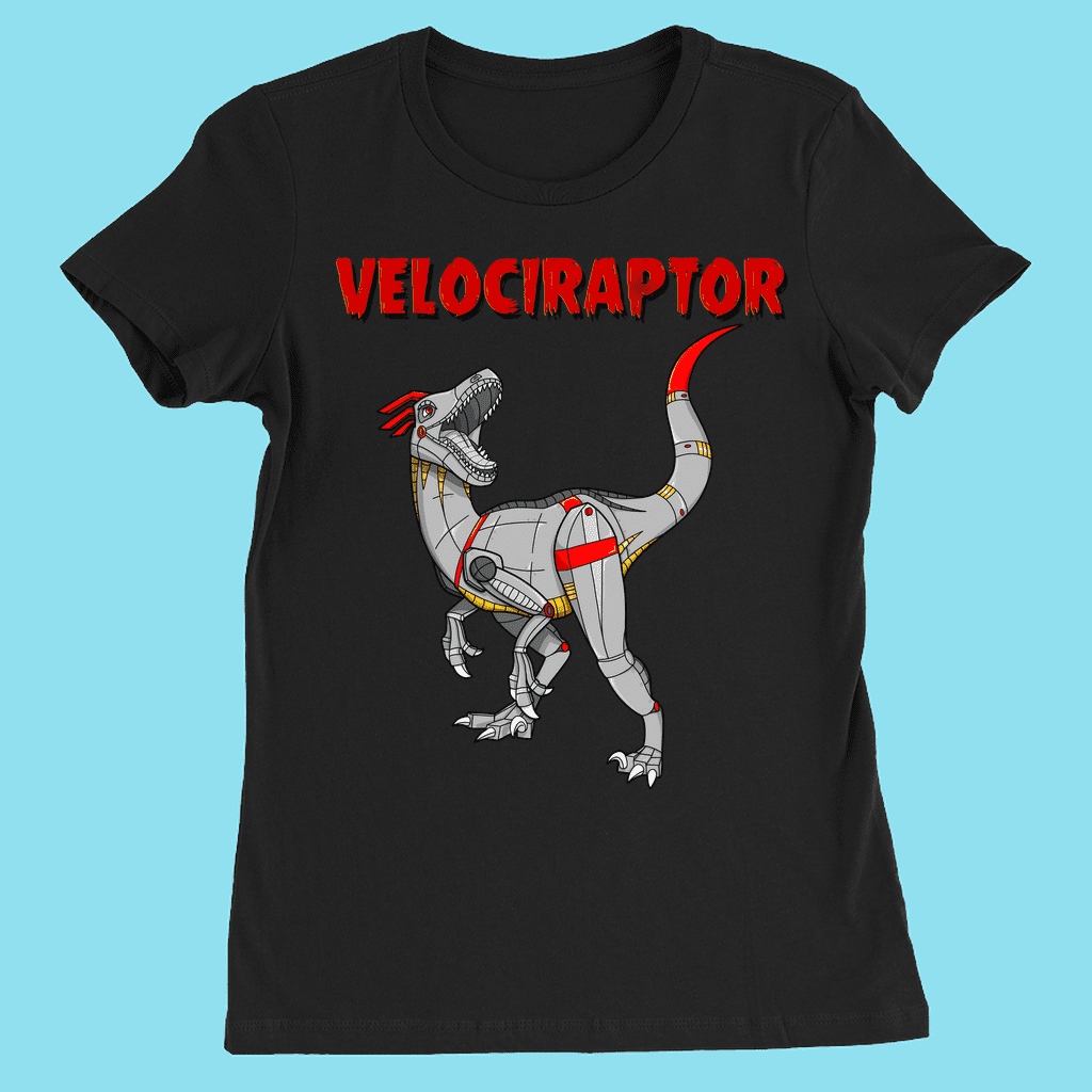 Women Robot Velociraptor T-Shirt | Jurassic Studio