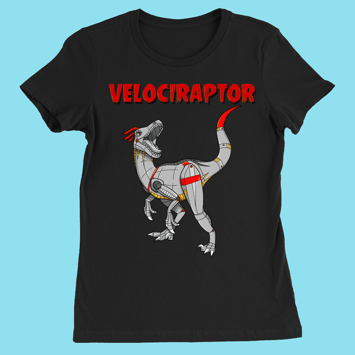 Women Robot Velociraptor T-Shirt | Jurassic Studio