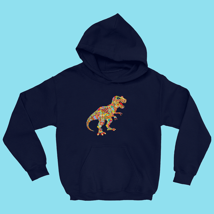 Kids T-Rex Zentangle Hoodie | Jurassic Studio