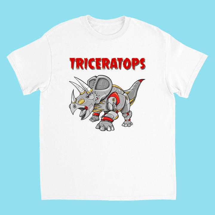 Kids Robot Triceratops T-Shirt | Jurassic Studio