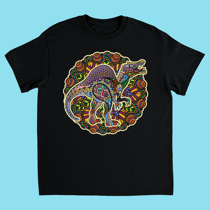 Kids Spinosaurus Mandala T-Shirt | Jurassic Studio