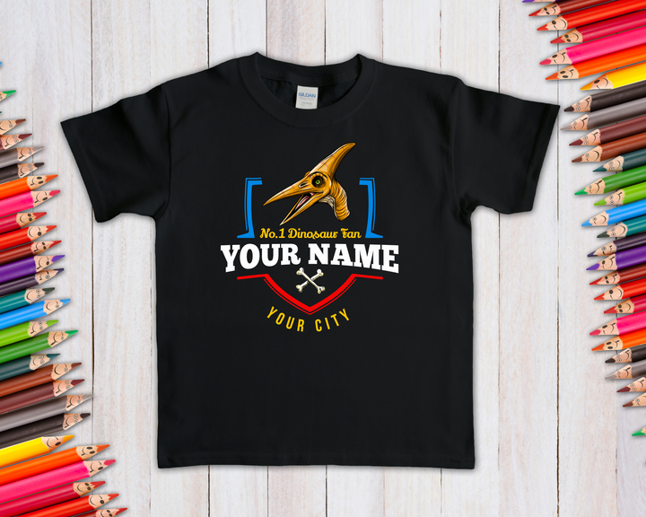 N.1 Pterodactyl Fan Custom Kids T-Shirt | Jurassic Studio