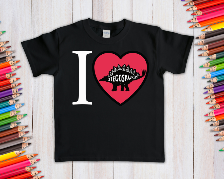 Kids I Love Stegosaurus T-Shirt | Jurassic Studio