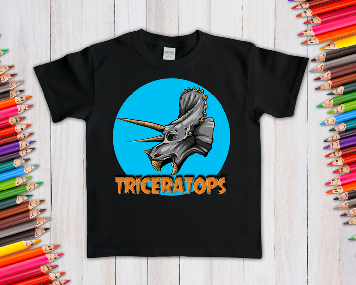Kids Triceratops Head T-Shirt | Jurassic Studio
