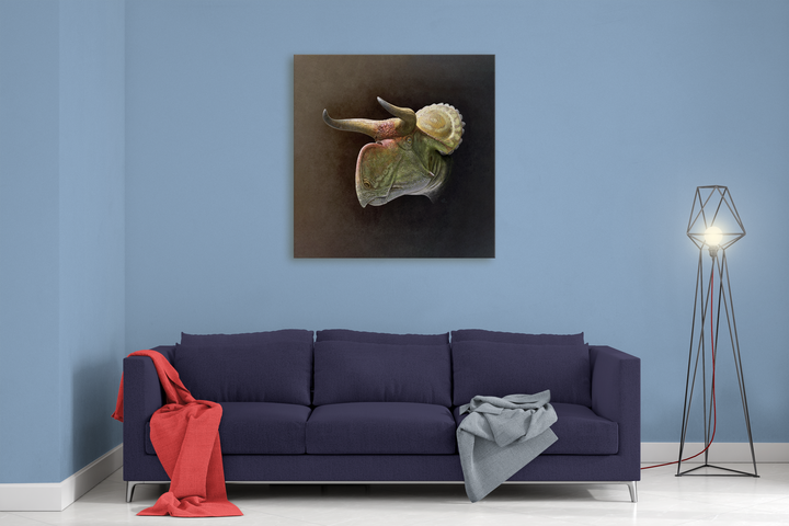 Nasutoceratops Portrait Canvas Wrap | Jurassic Studio