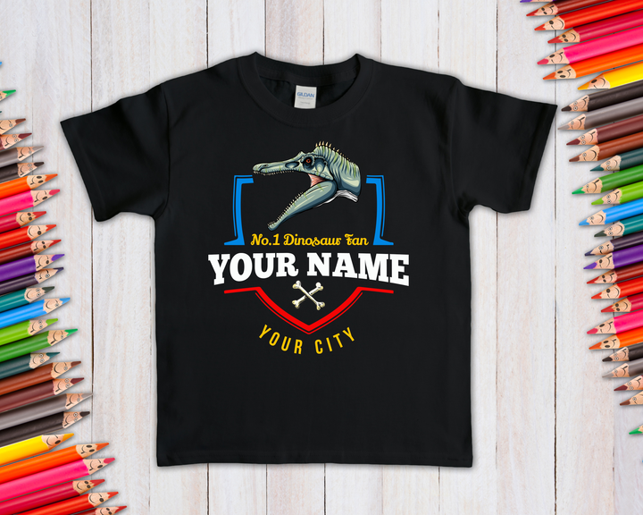 N.1 Spinosaurus Fan Custom Kids T-Shirt | Jurassic Studio