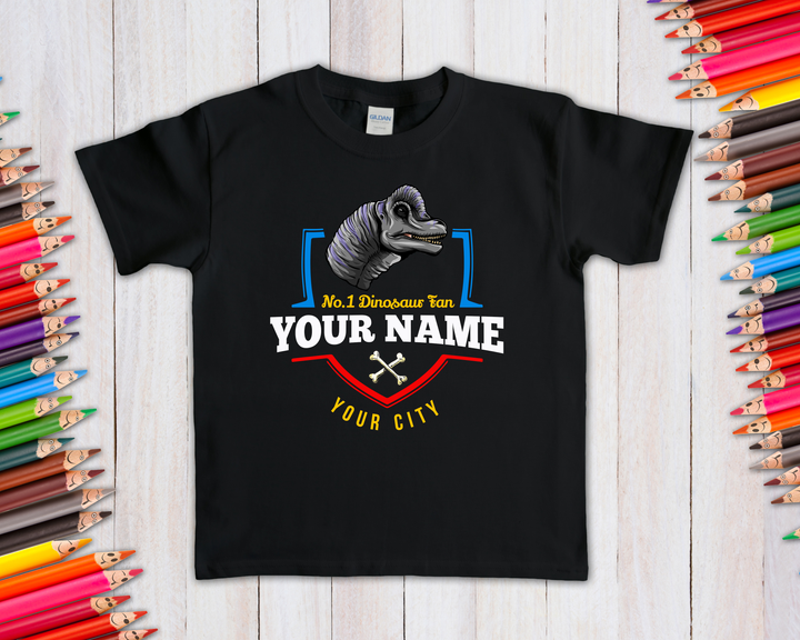 N.1 Brontosaurus Fan Custom Kids T-Shirt | Jurassic Studio