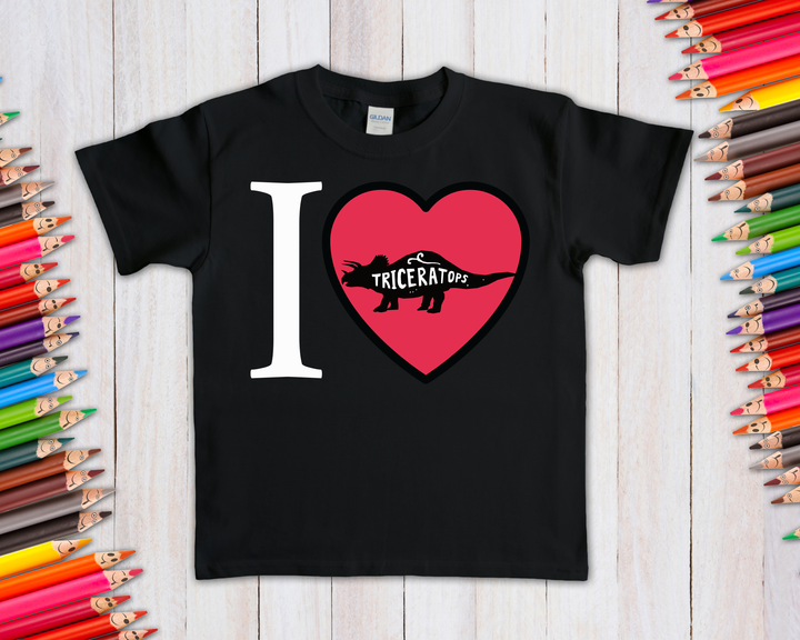 Kids I love Triceratops T-Shirt | Jurassic Studio