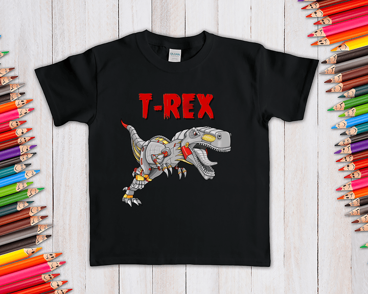 Kids Robot T-Rex T-Shirt | Jurassic Studio
