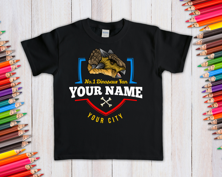 N.1 Ankylosaurus Fan Custom Kids T-Shirt | Jurassic Studio