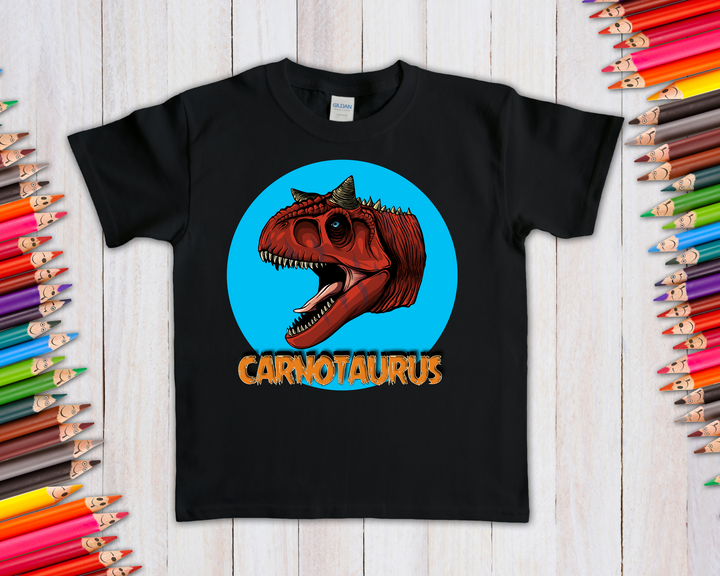 Kids Carnotaurus Head T-Shirt | Jurassic Studio