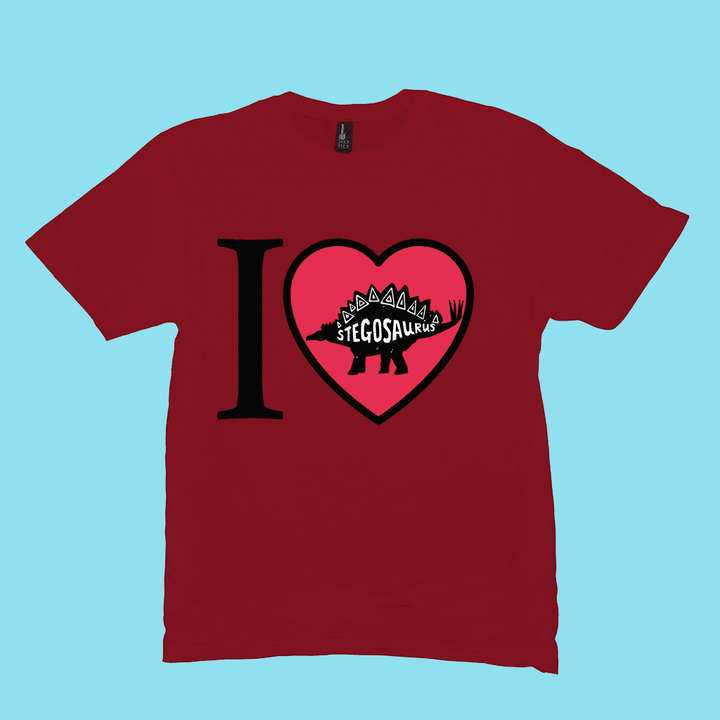 Men I Love Stegosaurus T-Shirt | Jurassic Studio