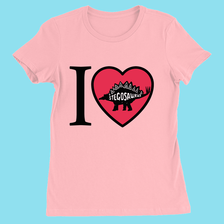 Women I Love Stegosaurus T-Shirt | Jurassic Studio