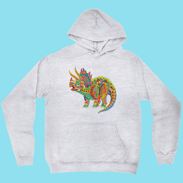 Men Triceratops Zentangle  Hoodie | Jurassic Studio