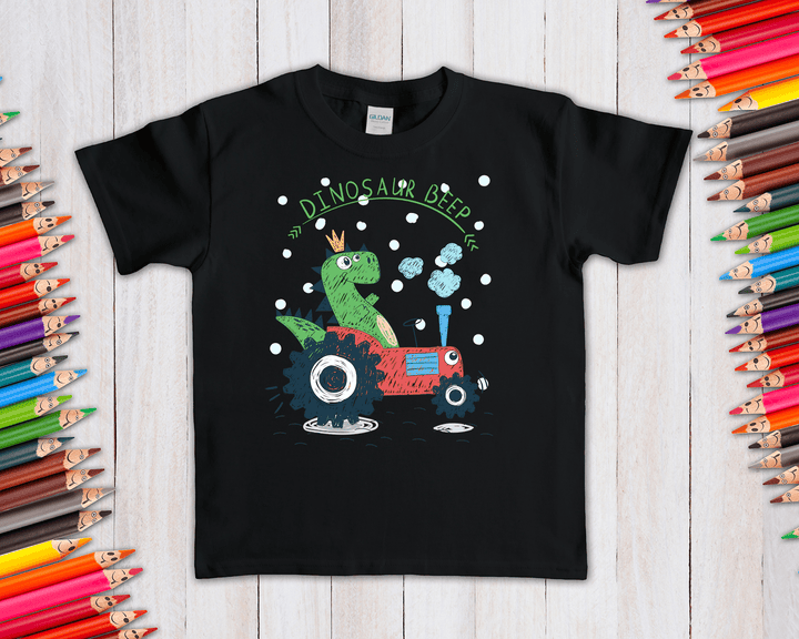 Kids Baby Dino Tractor T-Shirt | Jurassic Studio