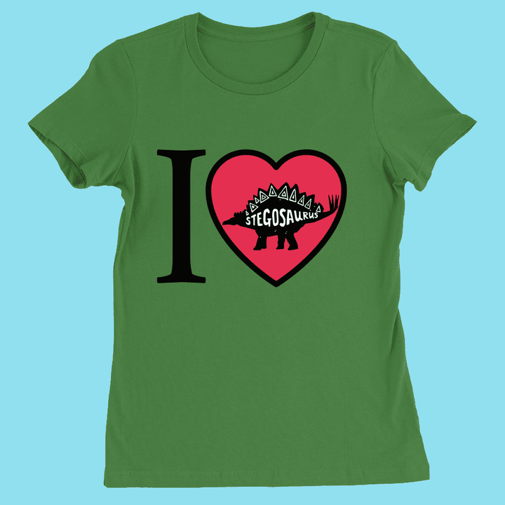 Women I Love Stegosaurus T-Shirt | Jurassic Studio