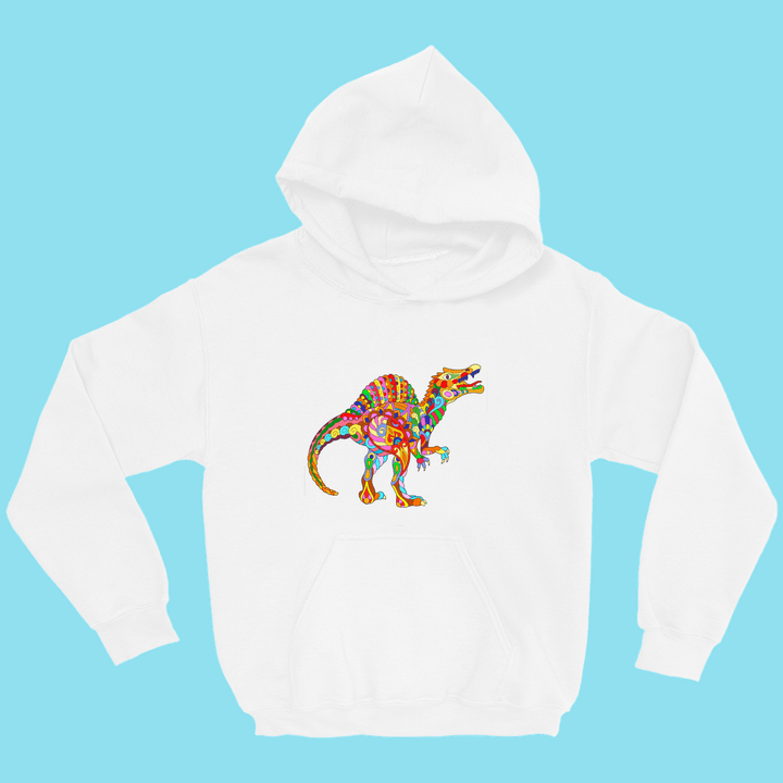 Kids Spinosaurus Zentangle Hoodie | Jurassic Studio
