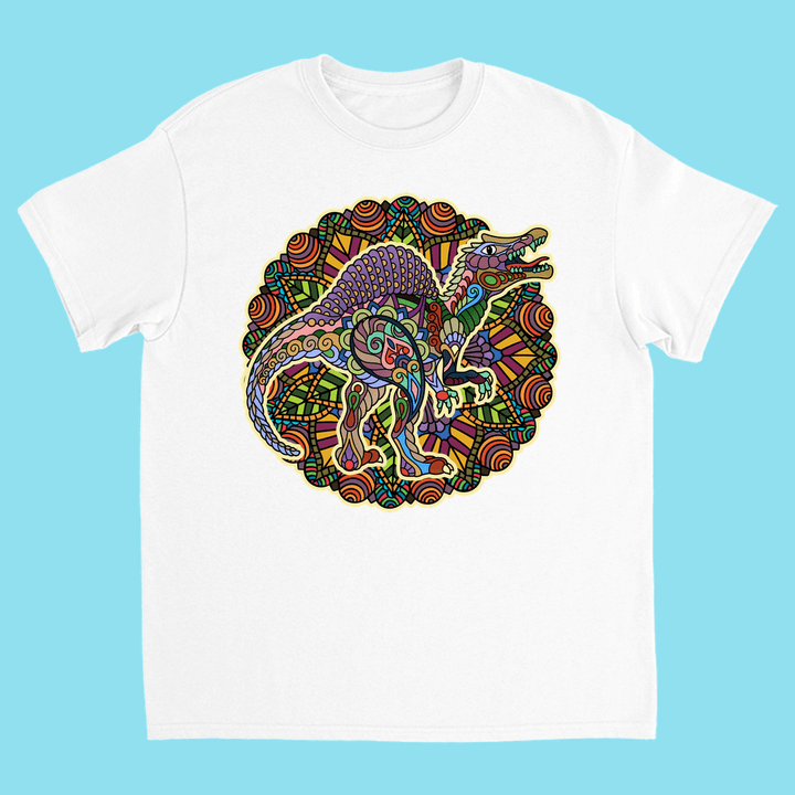 Kids Spinosaurus Mandala T-Shirt | Jurassic Studio