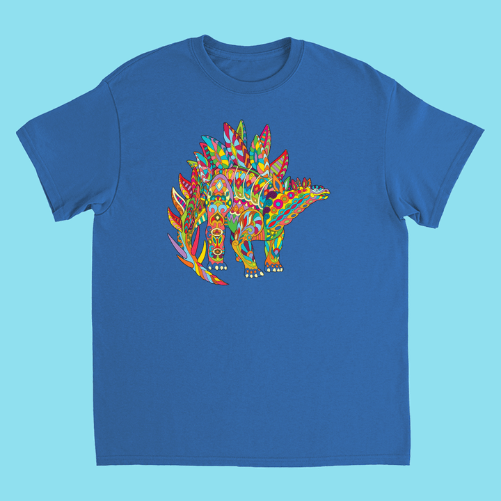 Kids Stegosaurus Zentangle T-Shirt | Jurassic Studio