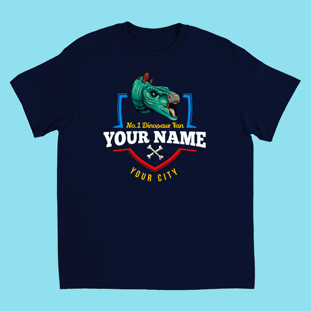 N.1 Stegosaurus Fan Custom Kids T-Shirt | Jurassic Studio