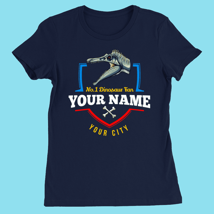 N.1 Spinosaurus Fan Custom Women T-Shirt | Jurassic Studio