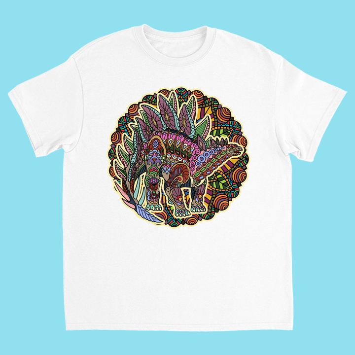 Kids Stegosaurus Mandala T-Shirt | Jurassic Studio