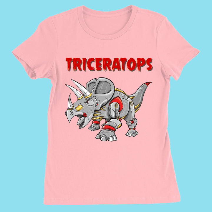 Women Robot Triceratops T-Shirt | Jurassic Studio