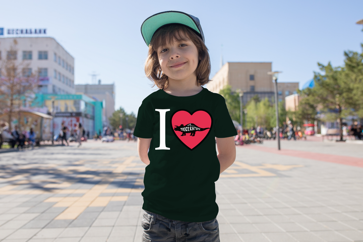 Kids I love Triceratops T-Shirt | Jurassic Studio