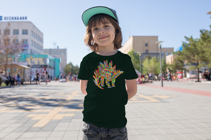 Kids Stegosaurus Zentangle T-Shirt | Jurassic Studio