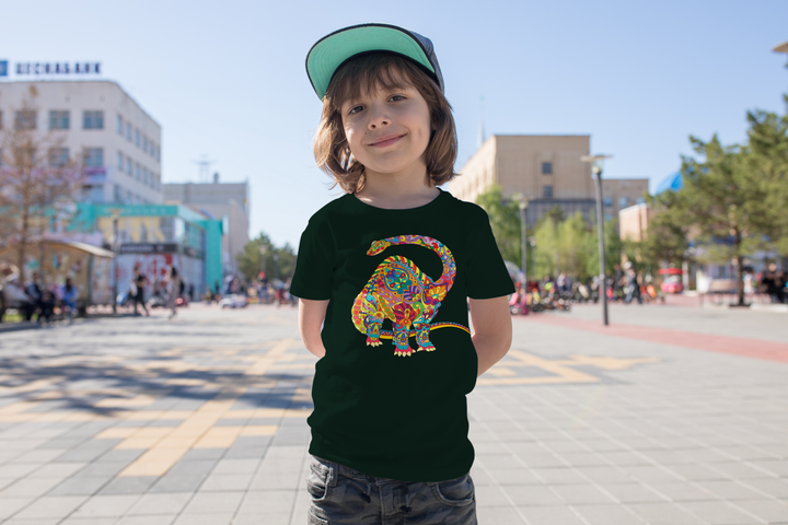Kids Brontosaurus Zentangle T-Shirt | Jurassic Studio
