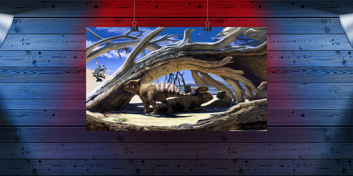 Protoceratops Shelter Poster | Jurassic Studio