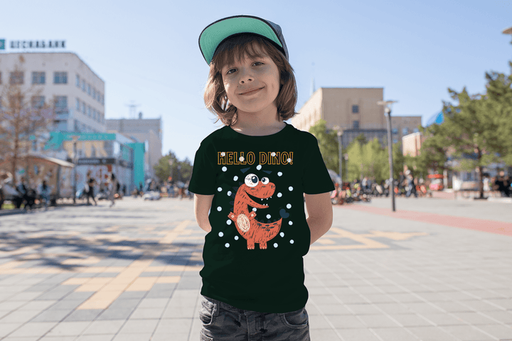 Kids Baby Brown Dino T-Shirt | Jurassic Studio