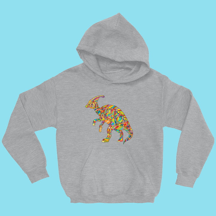 Kids Hadrosaur Zentangle Hoodie | Jurassic Studio