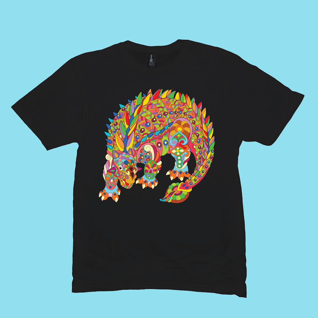Men Ankylosaurus Zentangle T-Shirt | Jurassic Studio