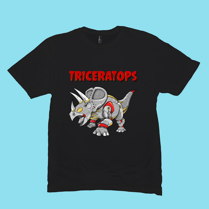 Men Robot Triceratops T-Shirt | Jurassic Studio