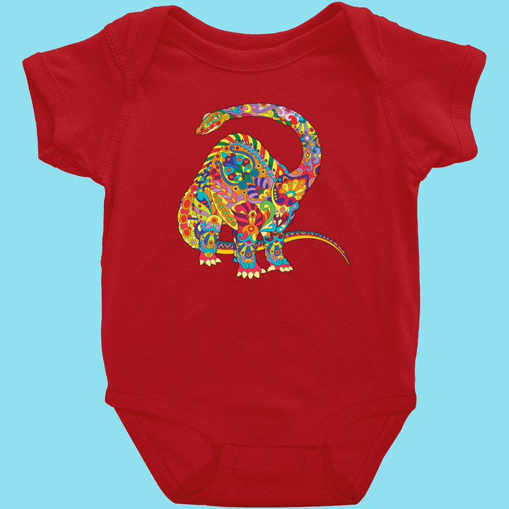 Toddler Brontosaurus Zentangle Onesie | Jurassic Studio