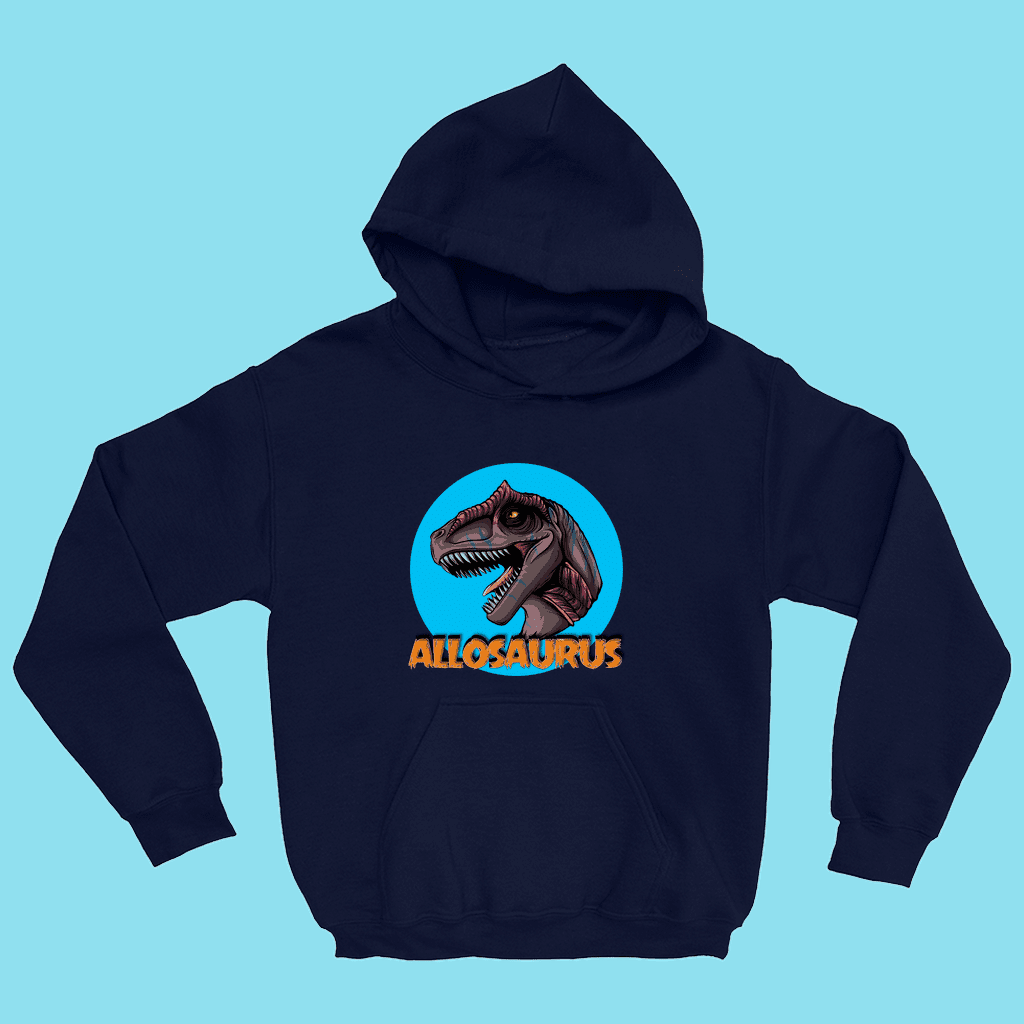 Kids Allosaurus Head Hoodie | Jurassic Studio