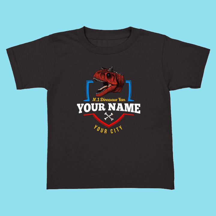 N.1 Carnotaurus Fan Custom Toddler T-Shirt | Jurassic Studio